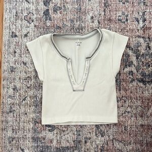 Urban Outfitters grayish white crop tee